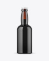 330ml Dark Amber Stout Beer Bottle Mockup