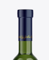 Green Glass White Wine Bottle Mockup