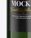 Green Glass White Wine Bottle Mockup