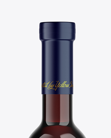 Green Glass Red Wine Bottle Mockup