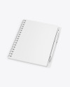 Notebook With Writing Pen Mockup