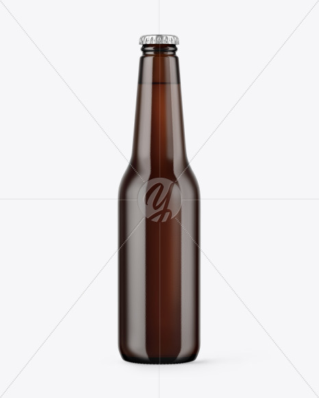 Amber Beer Bottle Mockup