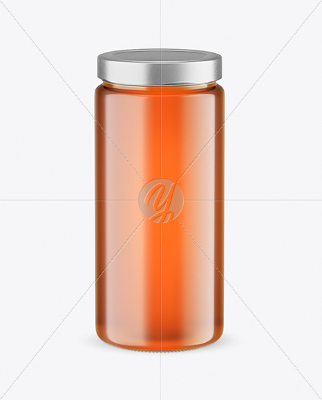 Clear Glass Honey Jar Mockup