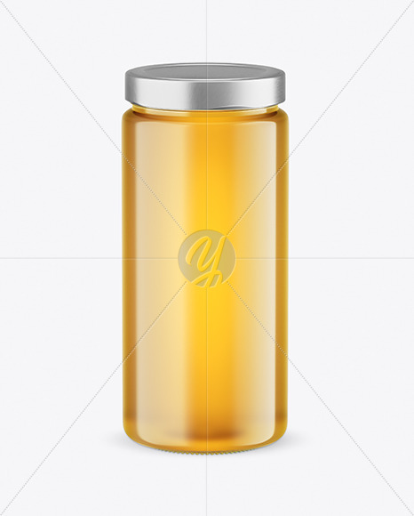 Clear Glass Honey Jar Mockup