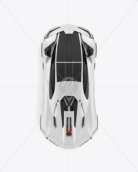 Super Car Mockup - Top View