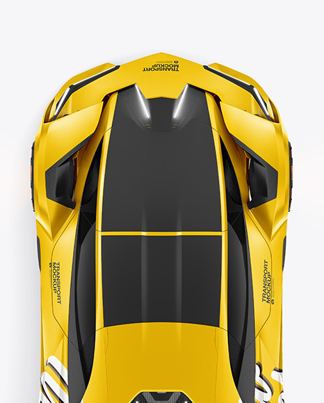 Super Car Mockup - Top View