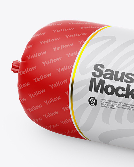 Matte Sausage Chub Mockup