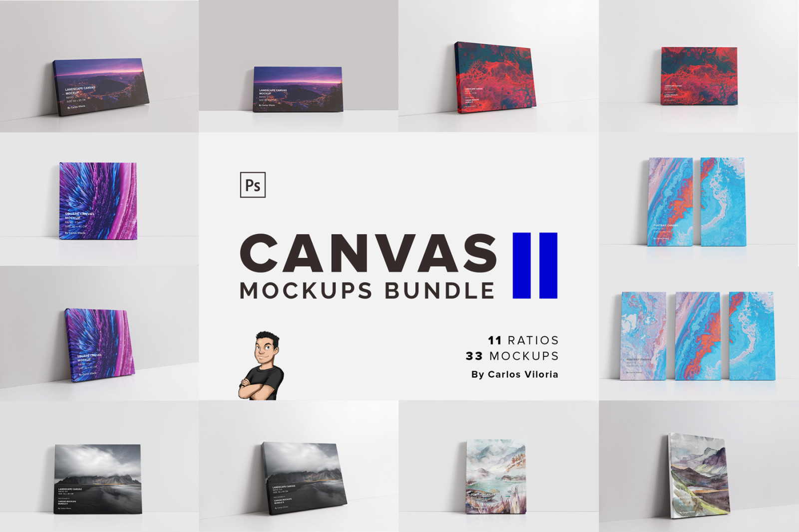 Canvas Mockups Bundle 2