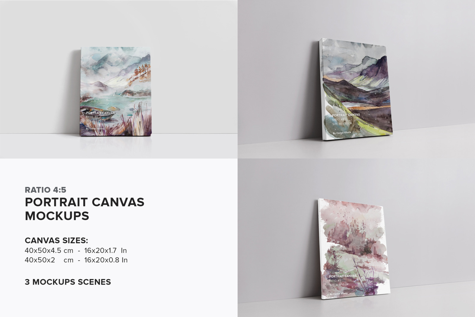 Canvas Mockups Bundle 2