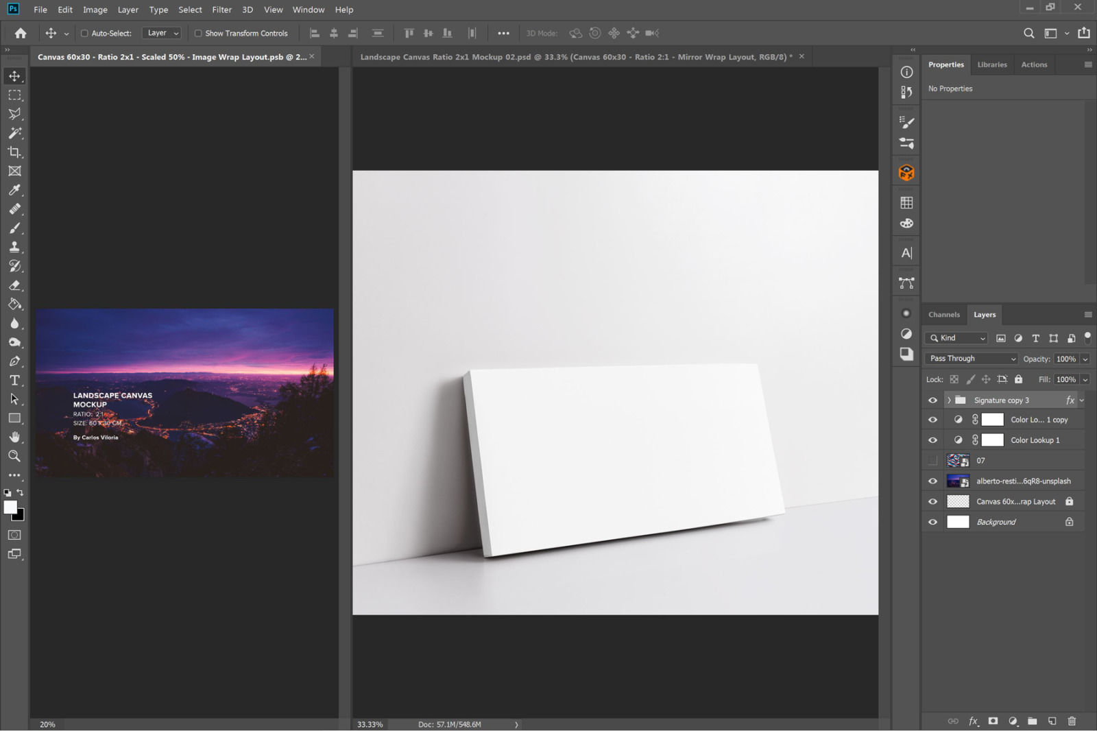 Canvas Mockups Bundle 2