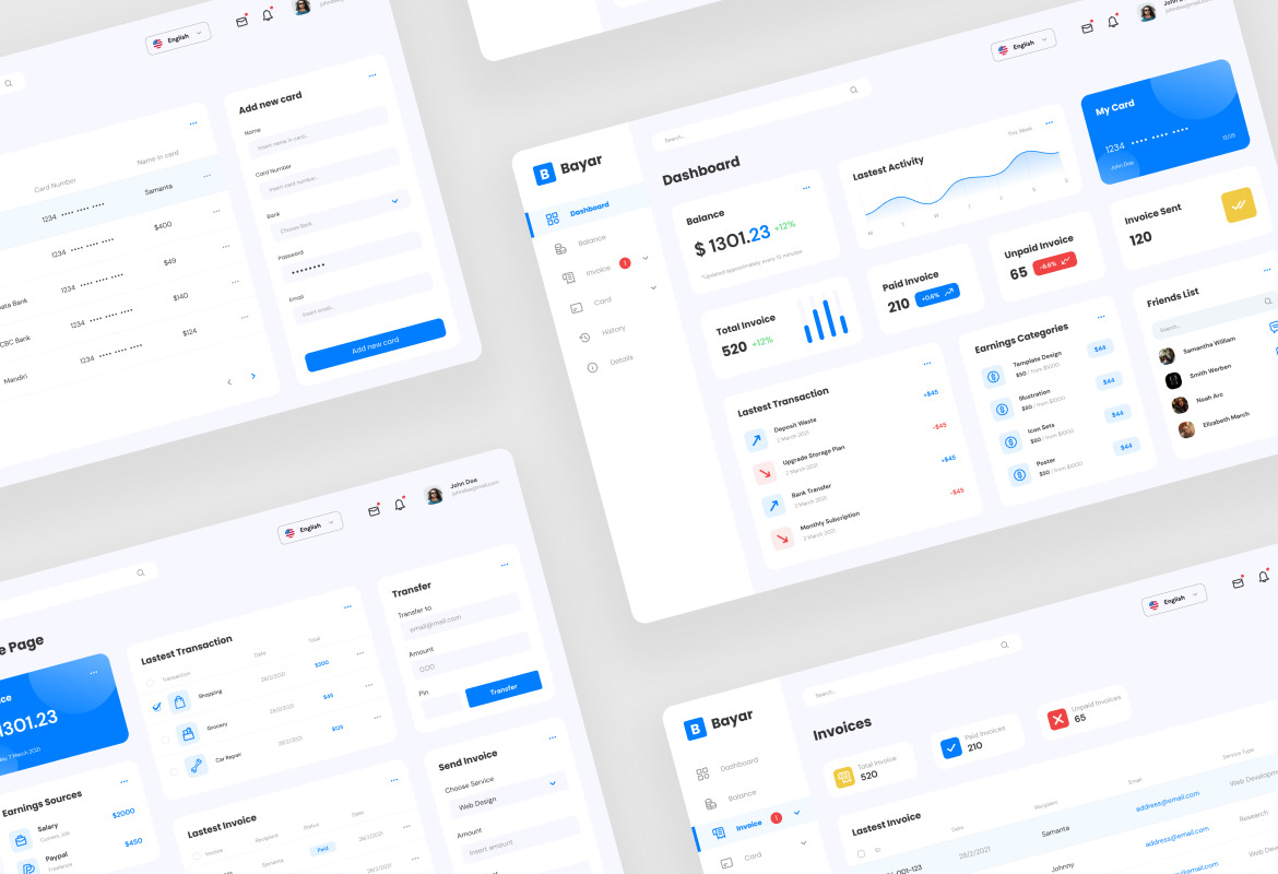 Bayar - Simple Personal Banking Admin Dashboard Bayar - Simple Personal Banking Admin Dashboard