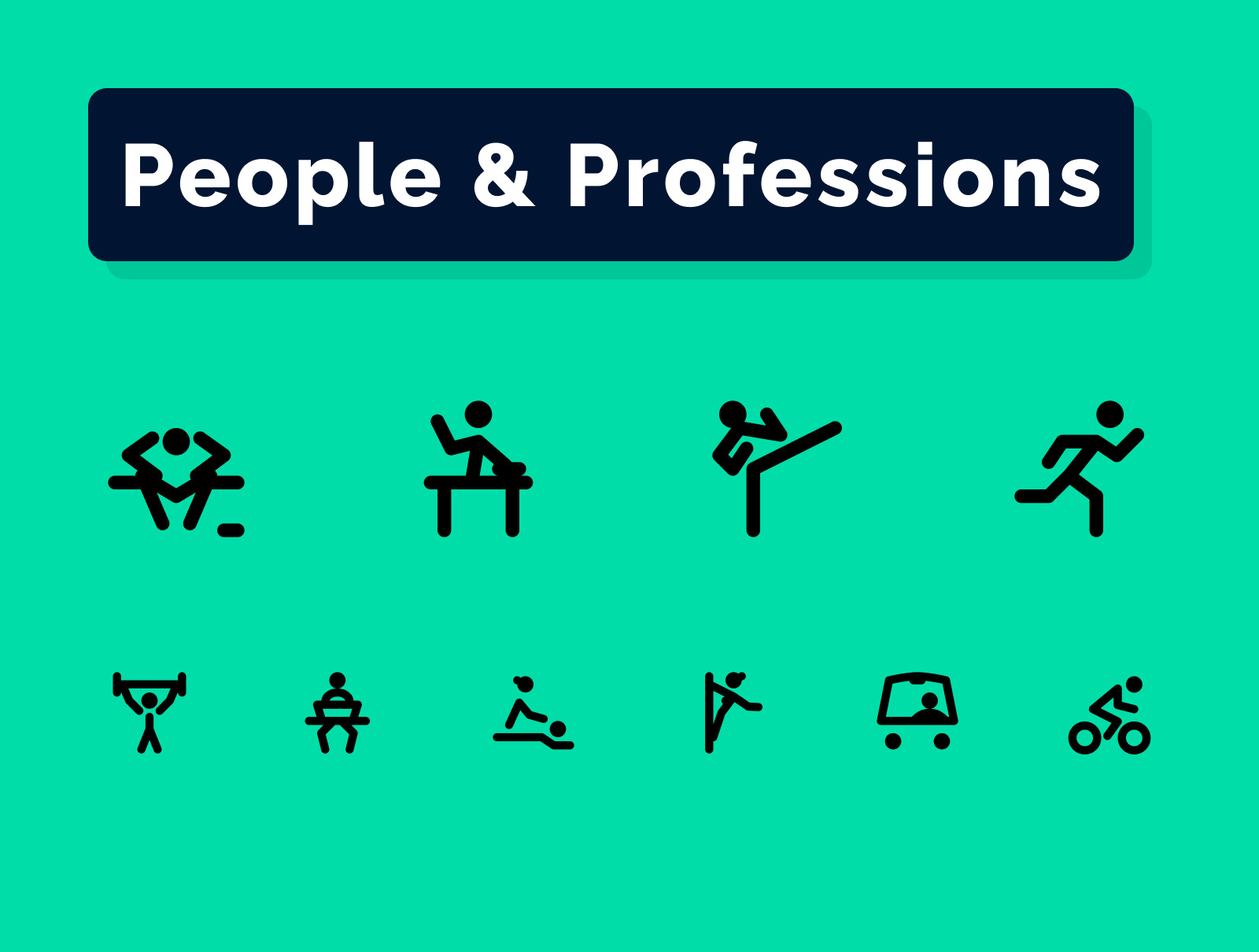 People &amp; Profession Icons Set