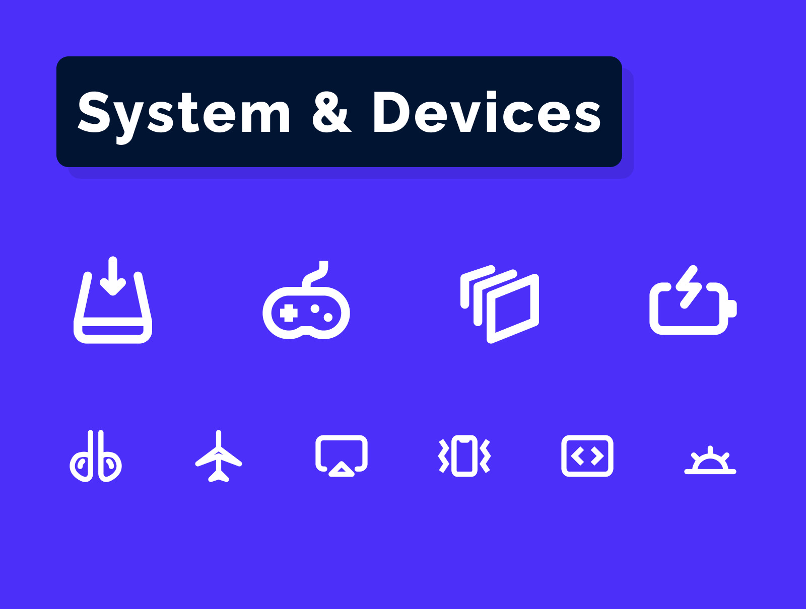 System &amp; Devices Icons Set