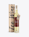 Clear Glass White Wine Bottle With Tube Mockup