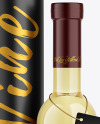 Clear Glass White Wine Bottle With Tube Mockup