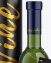 Green Glass White Wine Bottle With Tube Mockup