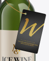 Green Glass White Wine Bottle With Tube Mockup