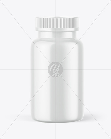 Glossy Plastic Jar Mockup