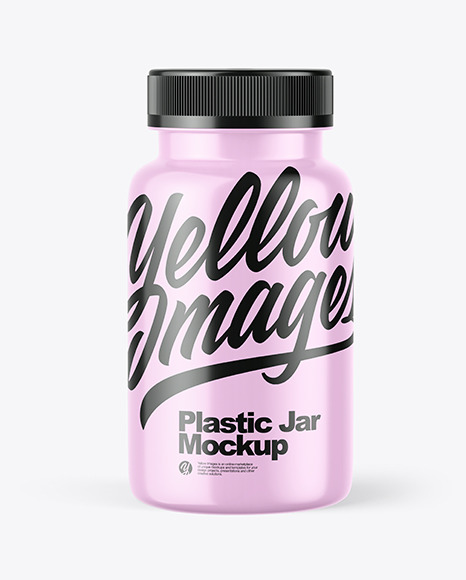 Glossy Plastic Jar Mockup