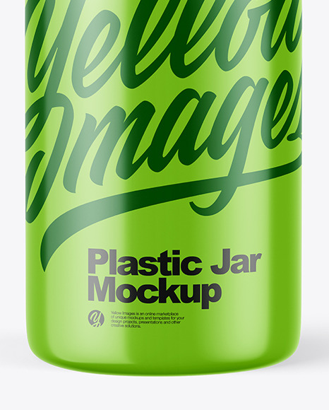 Glossy Plastic Jar Mockup