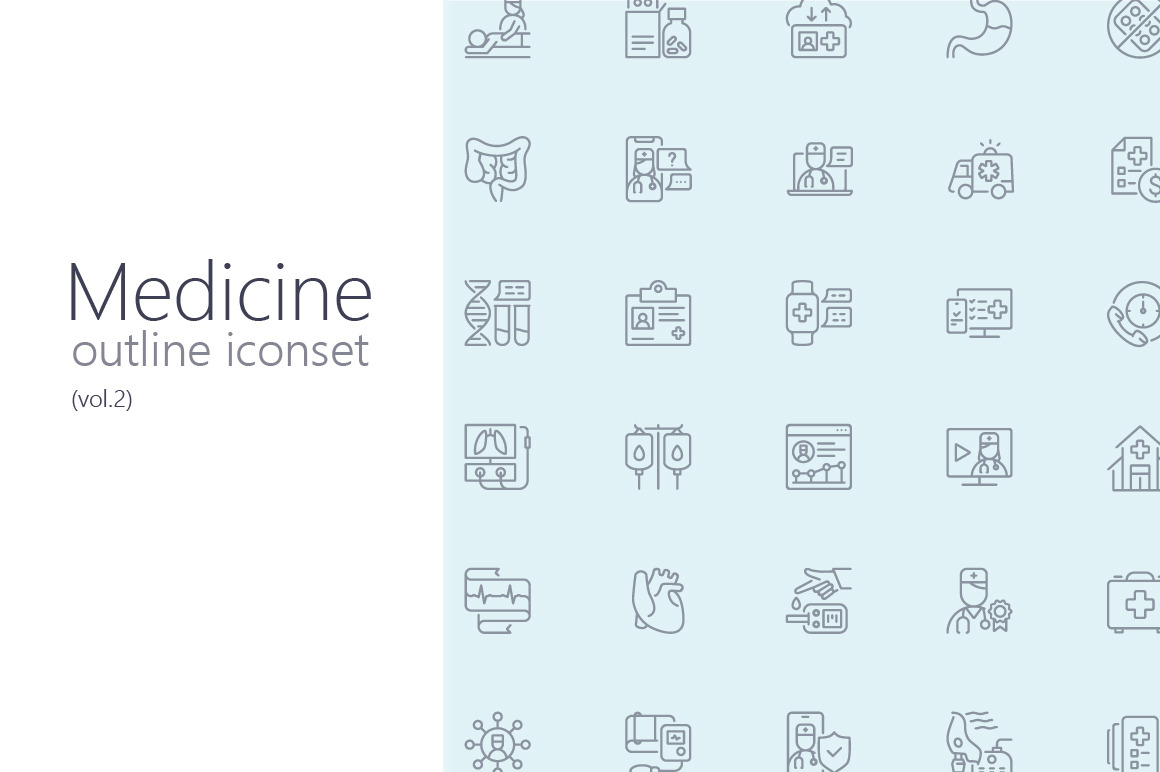 Medicine outline iconset Medicine outline iconset