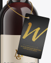 Clear Glass Red Wine Bottle With Box Mockup