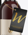 Amber Glass Red Wine Bottle With Box Mockup