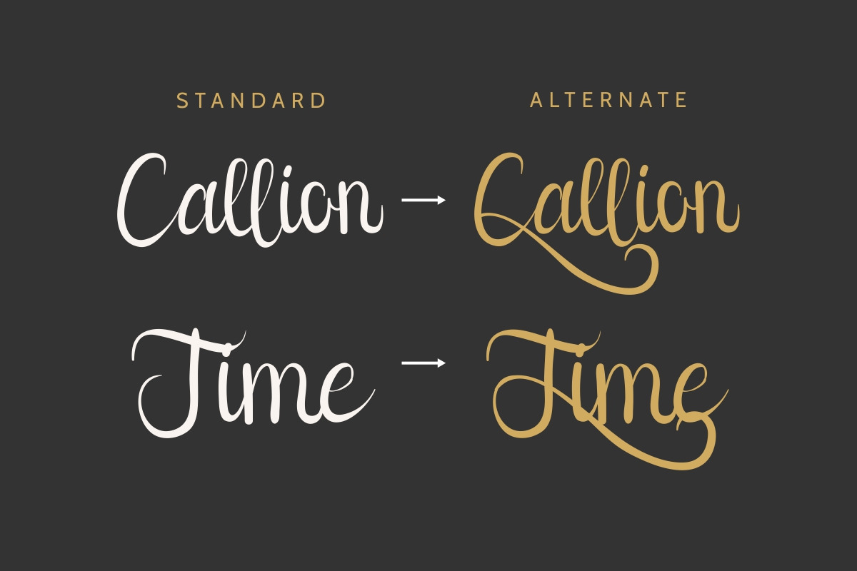 Callion Calligraphy Font Callion Calligraphy Font