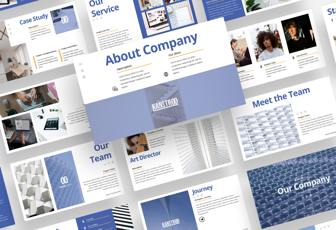 Clean and Neat Company Pitch Deck Template