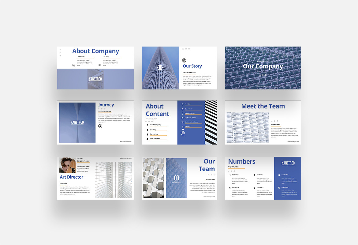 Clean and Neat Company Pitch Deck Template