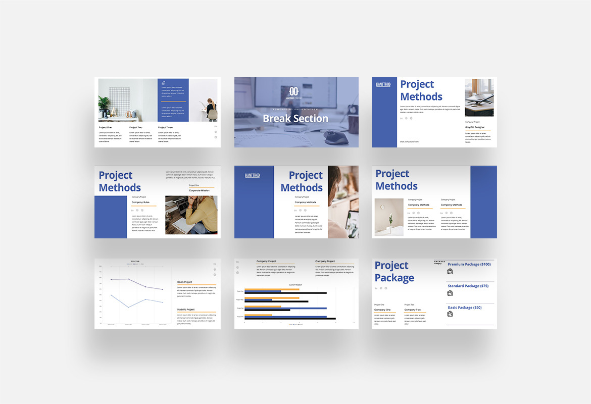 Clean and Neat Company Pitch Deck Template