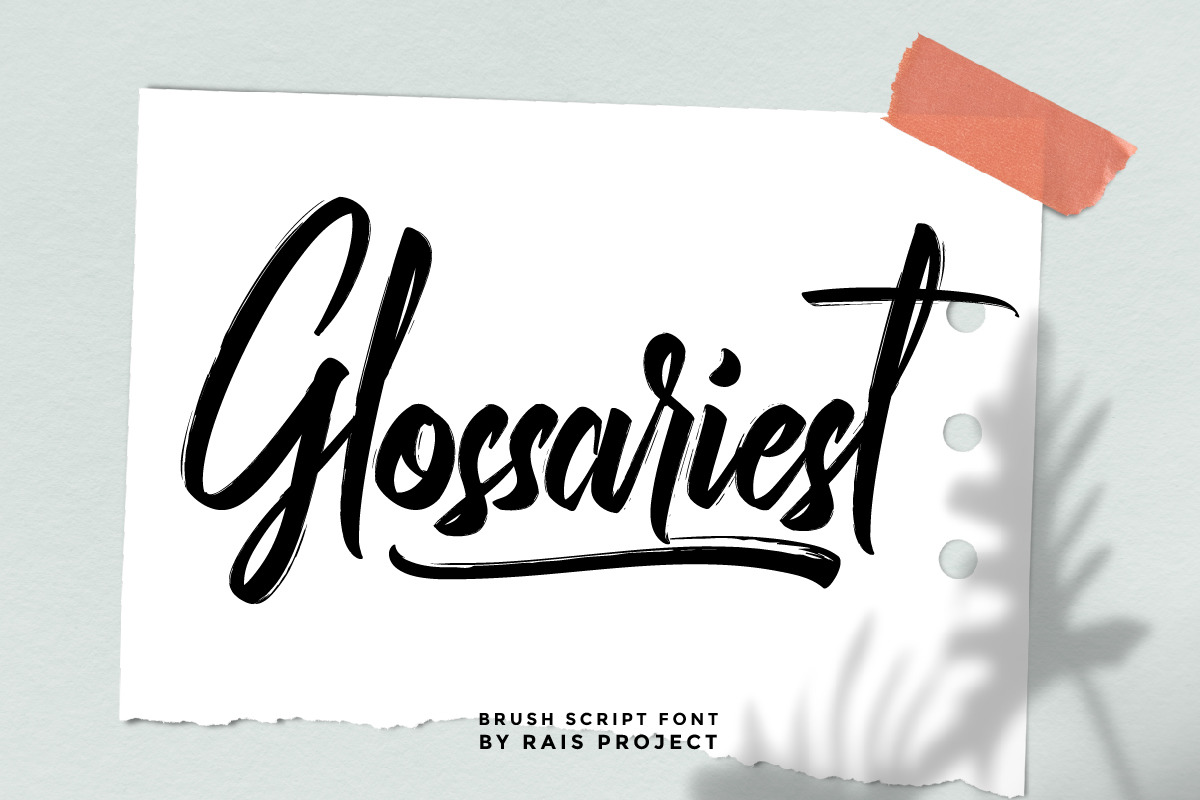 Glossariest Textured Brush Script Font