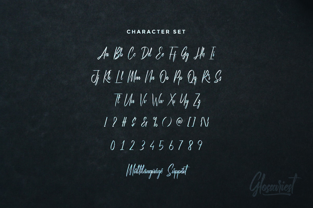 Glossariest Textured Brush Script Font Glossariest Textured Brush Script Font