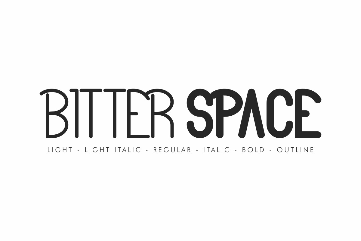 Bitter Space font Bitter Space font