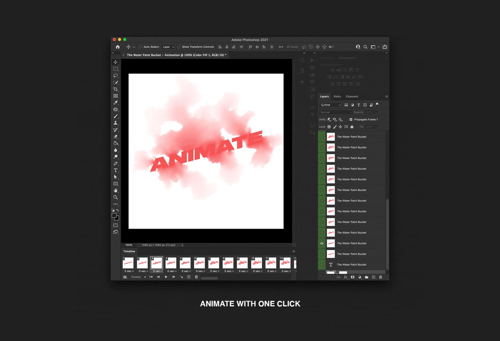 The Water Paint Bucket - One Click The Water Paint Bucket - One Click