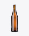 500ml Amber Beer Bottle Mockup