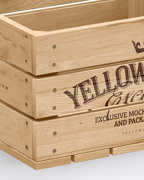 Wooden Crate Mockup