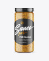 Сlear Glass Jar with Wholegrain Mustard Mockup
