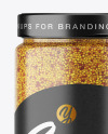 Сlear Glass Jar with Wholegrain Mustard Mockup