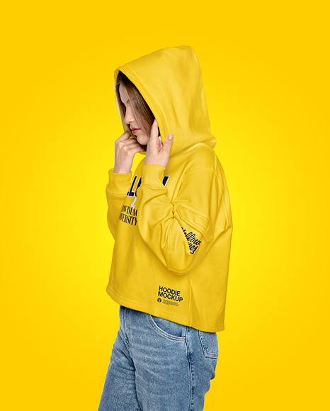 Girl in a Hoodie Mockup