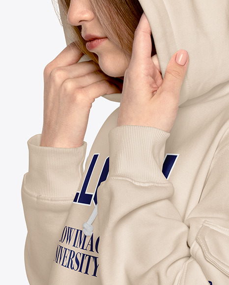 Girl in a Hoodie Mockup