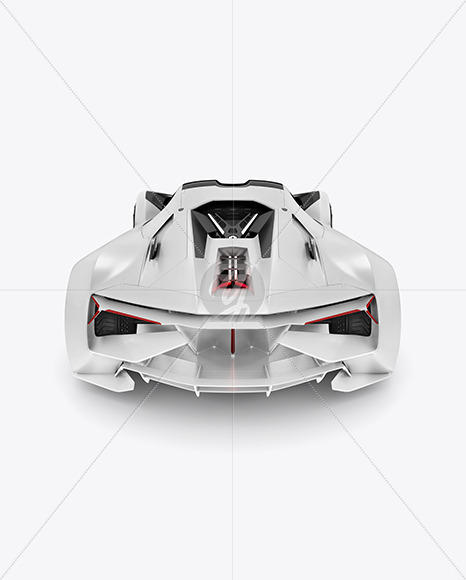 Super Car Mockup - Back View