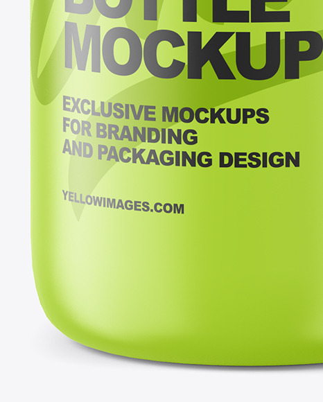 400ml Matte Plastic Bottle Mockup