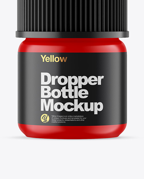 Matte Dropper Bottle Mockup