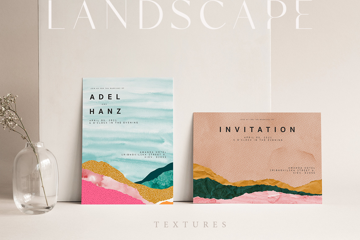 Abstract Landscape Watercolor Papers