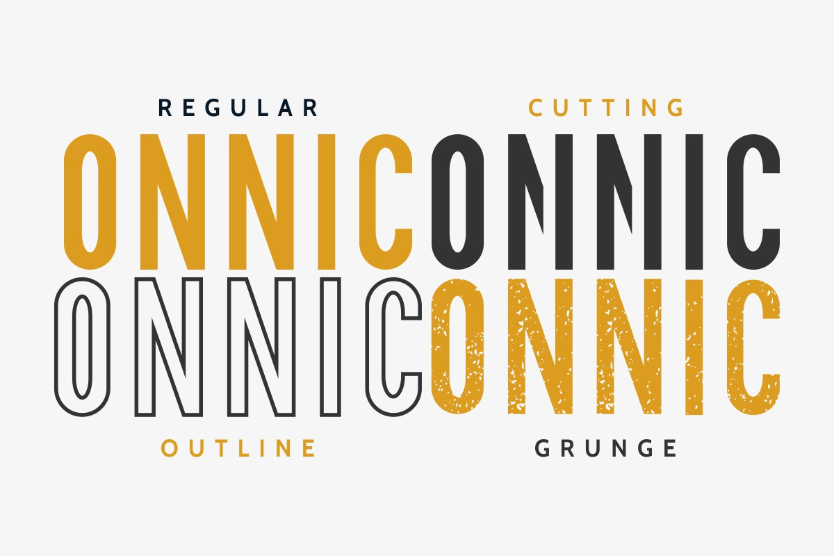 ONNIC 4 Styles Font ONNIC 4 Styles Font