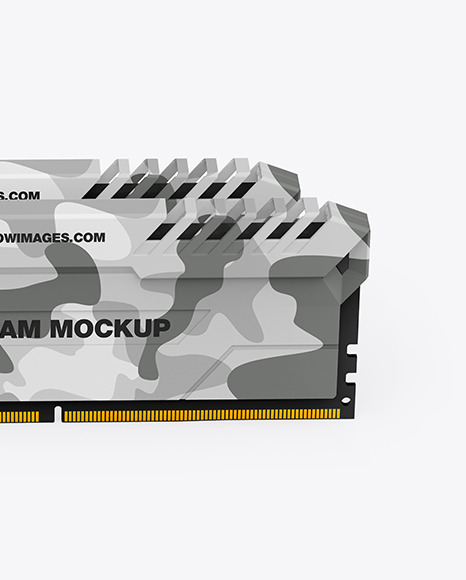 Two Modules of DDR4 RAM Mockup