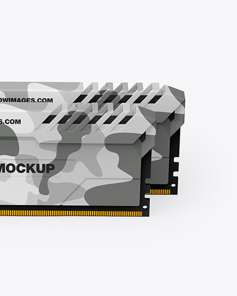 Two Modules of DDR4 RAM Mockup