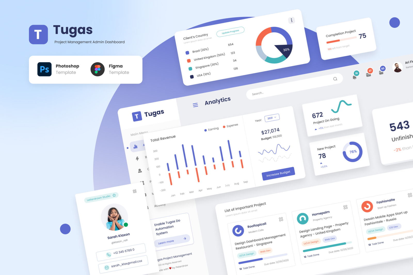 Tugas - Project Management Admin Dashboard