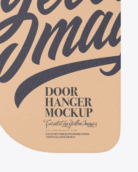 Kraft Door Hanger Mockup